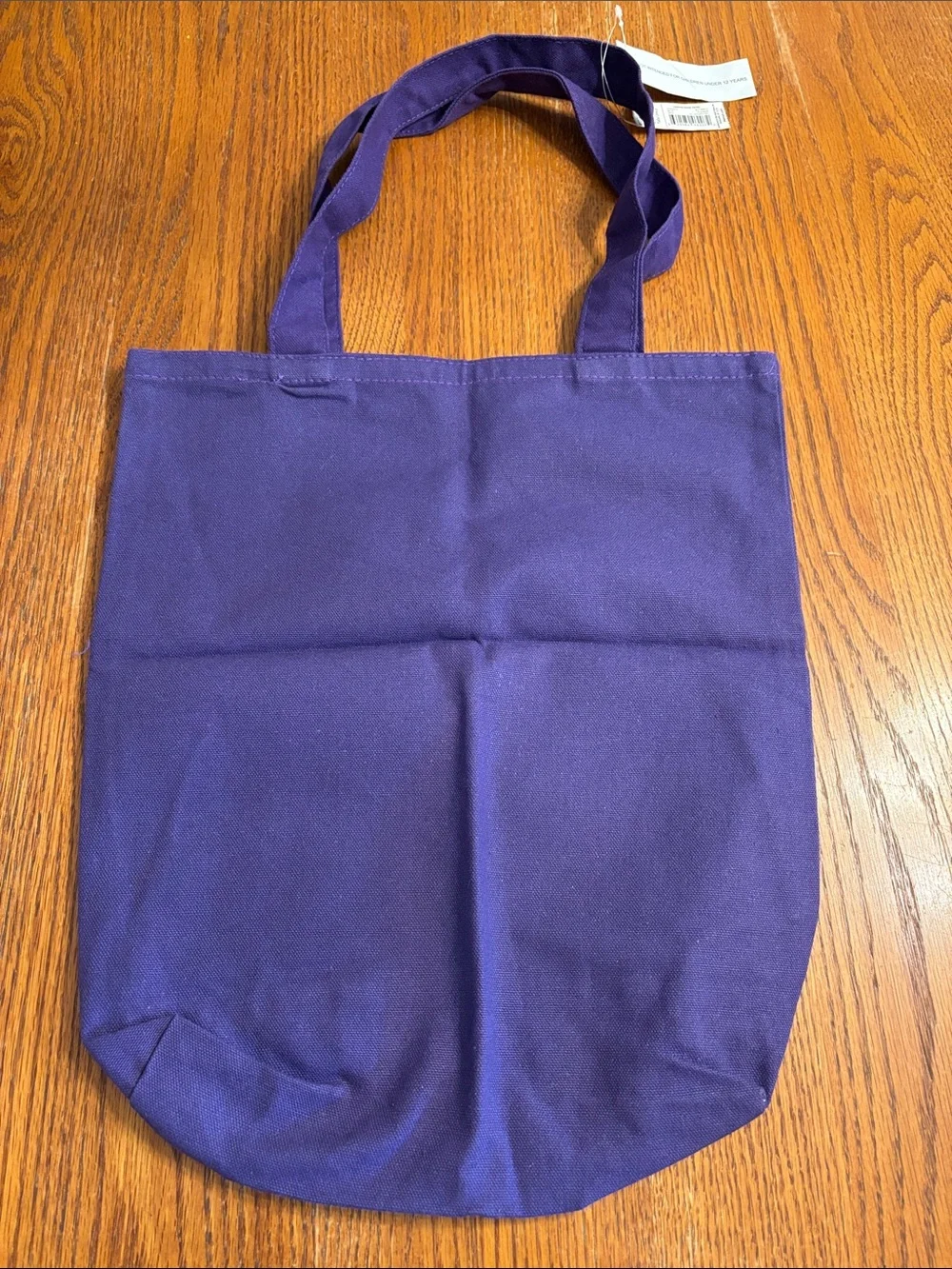 Kids Purple Butterfly Canvas Tote Bag NWT